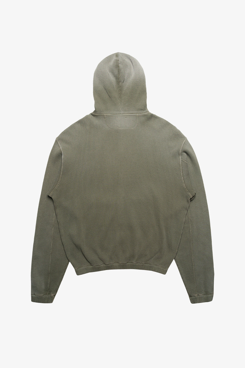 Bee Sun Faded Waffle Zip Up Hoodie- Selectshop FRAME